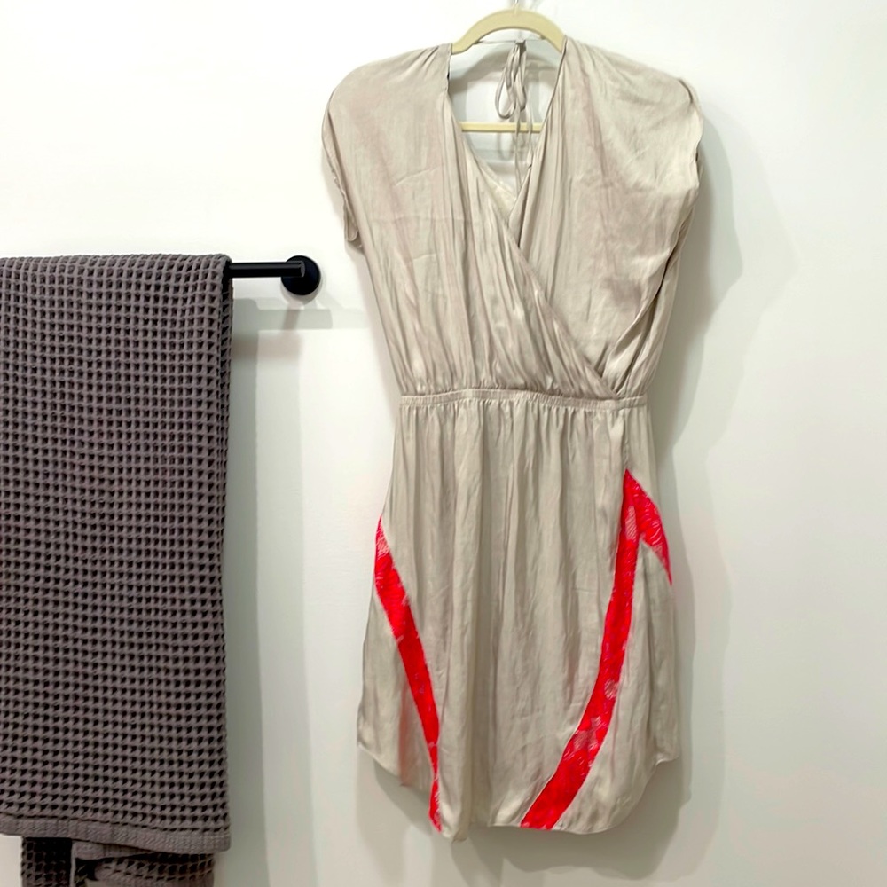 Short satin express cocktail dress